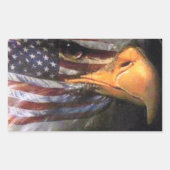 Bald Eagle - US-Flagge Rechteckiger Aufkleber (Vorderseite)
