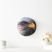 Bald Eagle - US-Flagge Runde Wanduhr (Zuhause)