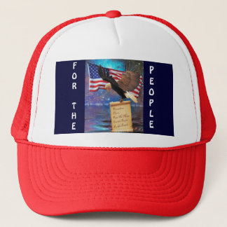 Bald Eagle & USA Flag Patriotic Cap Truckerkappe