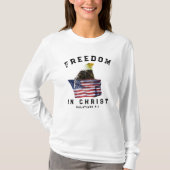 Bald Eagle & USA Flag Patriotic Christian Sweater T-Shirt (Vorderseite)