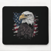 Bald Eagle USA Flag Patriotic Graphics Men Mousepad (Vorne)