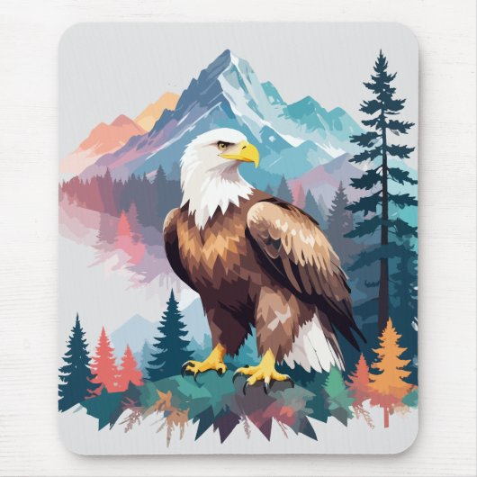 Bald Eagle Vector Art Mousepad (Vorne)