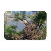 Bald Eagle verlassend Nest Badematte (Vorderseite)