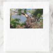 Bald Eagle verlassend Nest Rechteckiger Aufkleber (Tasche)
