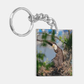 Bald Eagle verlassend Nest Schlüsselanhänger (Vorderseite links)