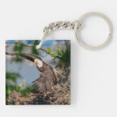 Bald Eagle verlassend Nest Schlüsselanhänger (Rückseite)