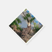 Bald Eagle verlassend Nest Serviette (Ecke)