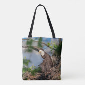 Bald Eagle verlassend Nest Tasche (Rückseite)