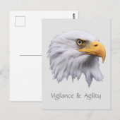 Bald Eagle Vigilance & Agility anpassbar Postkarte (Vorne/Hinten)