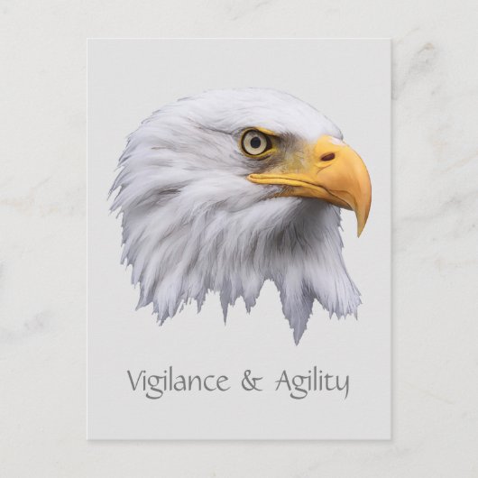 Bald Eagle Vigilance & Agility anpassbar Postkarte (Vorderseite)