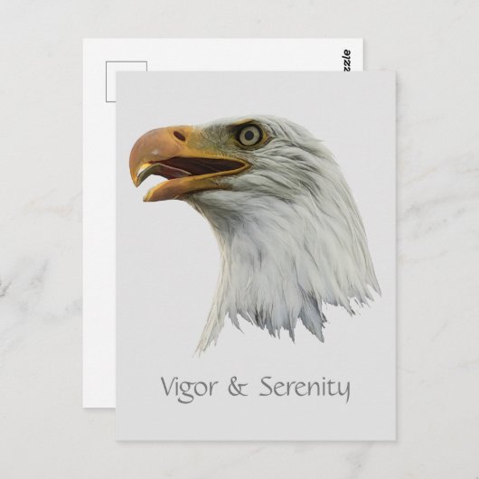 Bald Eagle Vigor & Serenity anpassbar Postkarte (Vorne/Hinten)