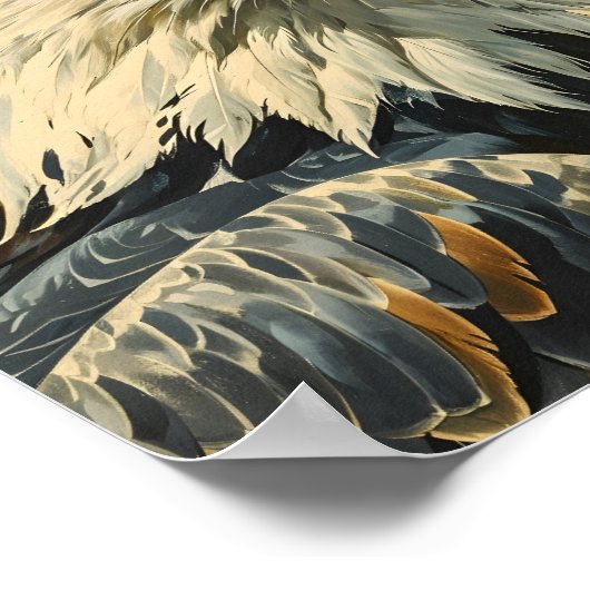 Bald Eagle Vintag Poster (Ecke)