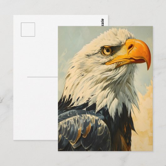 Bald Eagle Vintag Postkarte (Vorne/Hinten)
