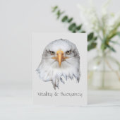 Bald Eagle Vitality & Buoyancy anpassbar Postkarte (Stehend Vorderseite)