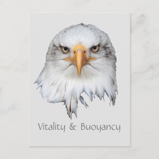 Bald Eagle Vitality & Buoyancy anpassbar Postkarte (Vorderseite)