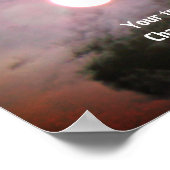 Bald Eagle Vollmond Fantasie Ihren Text hinzufügen Poster (Ecke)