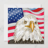 Bald Eagle vor der amerikanischen Flagge Patriotis (Vorderseite)