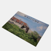 Bald Eagle vorbei an Fort Ticonabweicha Fußmatte (Schrägansicht)
