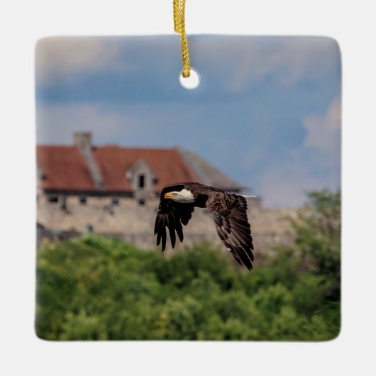 Bald Eagle vorbei an Fort Ticonabweicha Keramikornament (Vorderseite)