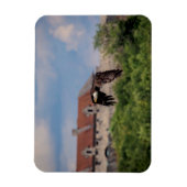 Bald Eagle vorbei an Fort Ticonabweicha Magnet (Vertikal)