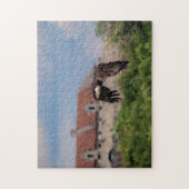 Bald Eagle vorbei an Fort Ticonabweicha Puzzle (Vertikal)