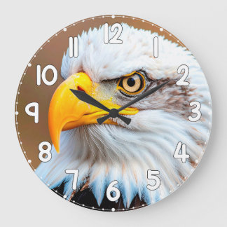 Bald Eagle Wall Clock – American Eagle Wildlife Na Große Wanduhr