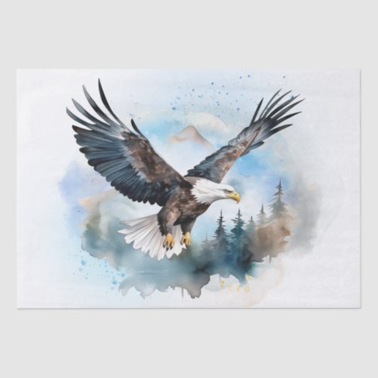 Bald Eagle Watercolor Seidenpapier (Vorderseite)