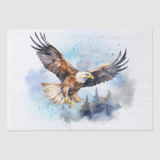 Bald Eagle Watercolor Seidenpapier (Vorderseite)