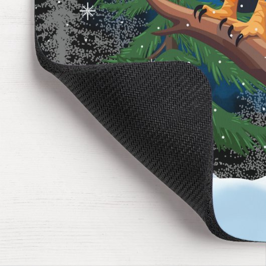 Bald Eagle Webereien Weihnachtsmannmütze Winterurl Mousepad (Ecke)