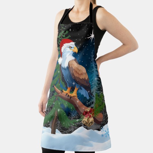 Bald Eagle Webereien Weihnachtsmannmütze Winterurl Schürze (InSitu)
