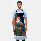 Bald Eagle Webereien Weihnachtsmannmütze Winterurl Schürze (Getragen)