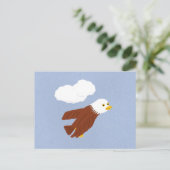 Bald Eagle Whimsical Cartoon Art Postkarte (Stehend Vorderseite)