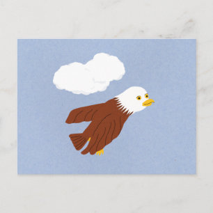 Bald Eagle Whimsical Cartoon Art Postkarte