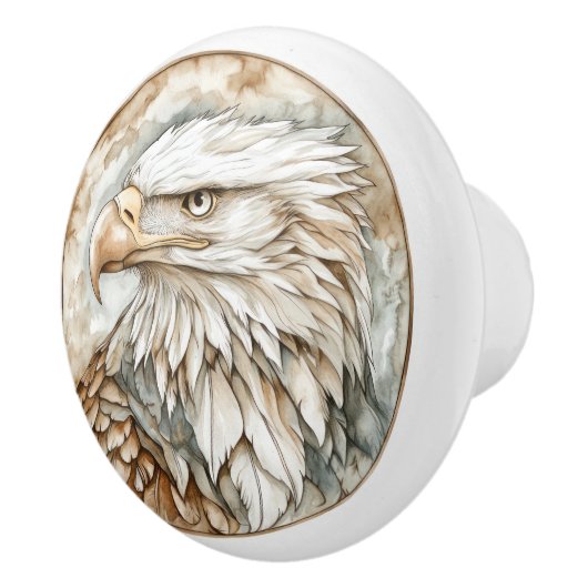 Bald Eagle Wild Tame und Zeitlose Sammlung Keramikknauf (Rechts)