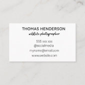 Bald Eagle Wildlife Fotograf Business Card Visitenkarte (Rückseite)