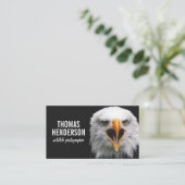 Bald Eagle Wildlife Fotograf Business Card Visitenkarte (Stehend Vorderseite)