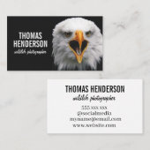 Bald Eagle Wildlife Fotograf Business Card Visitenkarte (Vorne/Hinten)