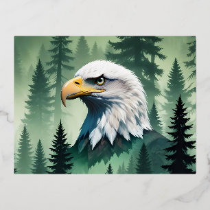 Bald Eagle Wildtiere Natur Umwelt Art Folien Feiertagspostkarte