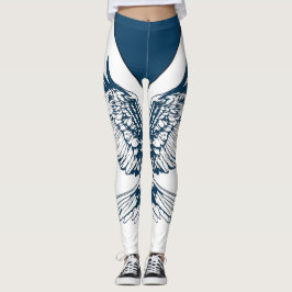 Bald Eagle Wing Sketch Leggings für 4. Juli