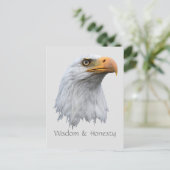 Bald Eagle Wisdom & Honesty anpassbar Postkarte (Stehend Vorderseite)
