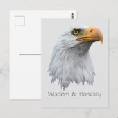 Bald Eagle Wisdom & Honesty anpassbar Postkarte (Vorne/Hinten)