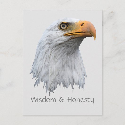 Bald Eagle Wisdom & Honesty anpassbar Postkarte (Vorderseite)