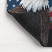Bald Eagle with American Flag 4th of July Art Mousepad (Ecke)