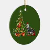 BALD EAGLE With Hat Scaft Christmas Keramik Ornament (Rechts)