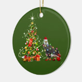 BALD EAGLE With Hat Scaft Christmas Keramik Ornament (Links)