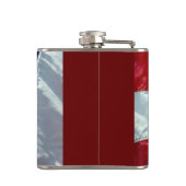 Bald Eagle Wolf American Flag Flachmann (Rückseite)