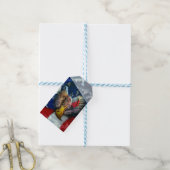 Bald Eagle Wolf American Flag Geschenkanhänger (Mit Garn)