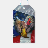 Bald Eagle Wolf American Flag Geschenkanhänger (Rückseite)