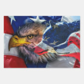 Bald Eagle Wolf American Flag Geschenkpapier Set (Vorderseite 3)