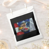 Bald Eagle Wolf American Flag Geschenktütchen (Ausgeschnitten)